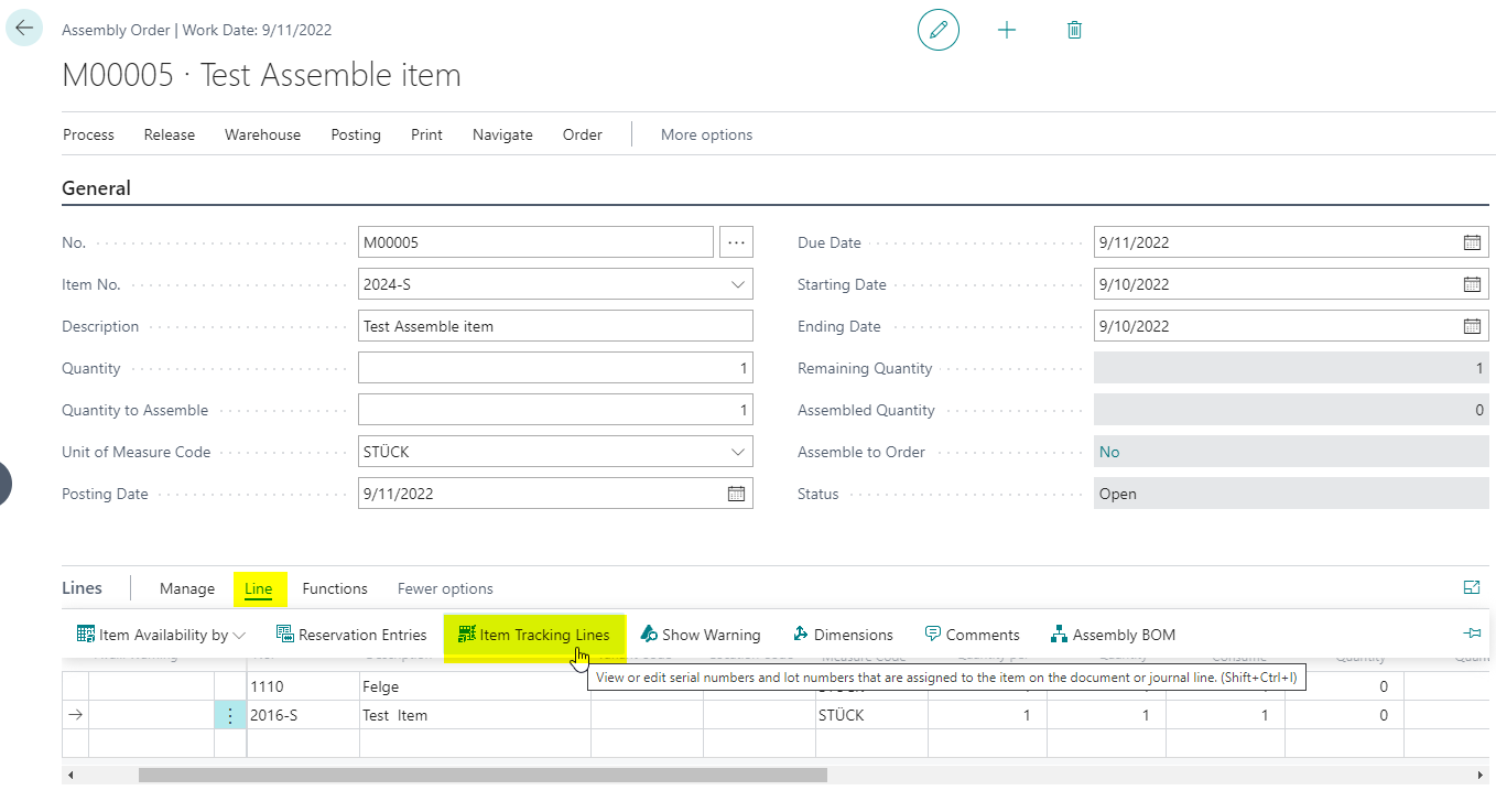 2021-06-25 14_41_37-Edit - Assembly Order - M00005 ∙ Test Assemble item - Dynamics 365 Business Cent.png